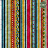 Ethnic Striped Colorful Kilim Patterned Digital Printed Fabric